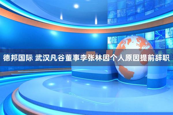 德邦国际 武汉凡谷董事李张林因个人原因提前辞职